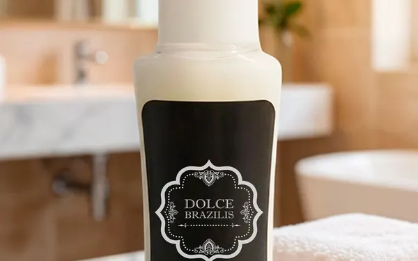 Frasco de shampoo branco para hotel — linha Dolce Brazilis HMAX