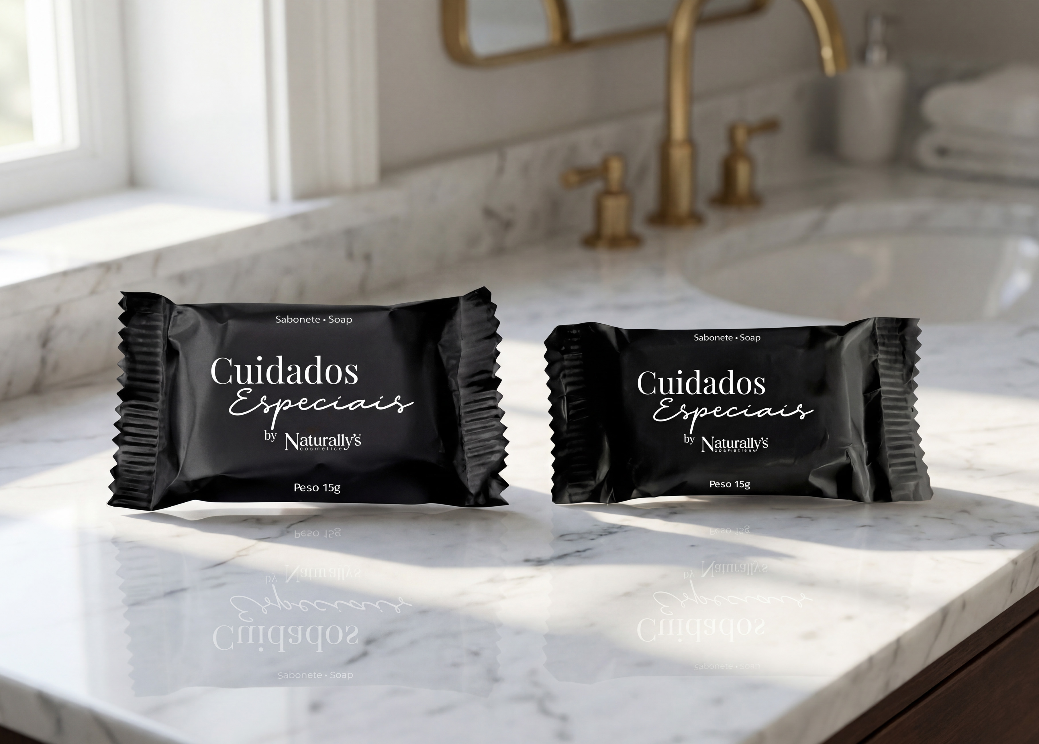 Sabonete com embalagem personalizada